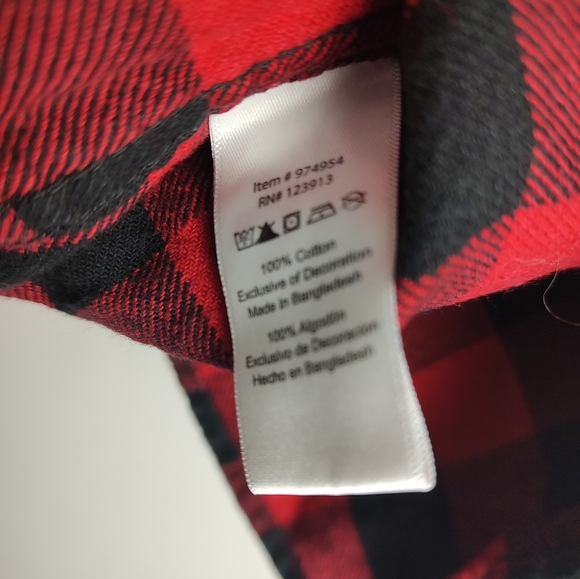 Jachs redand black buffalo check long sleeve flannel shirt Size M - Picture 10 of 16